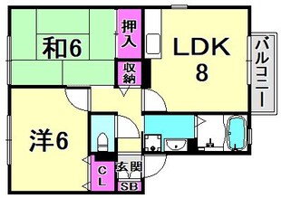 ベルヴィル苦楽園の物件間取画像